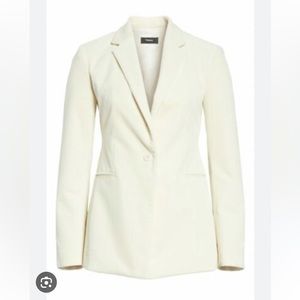 Theory, ivory corduroy women’s blazer. Size 8.